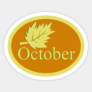 October Sticker